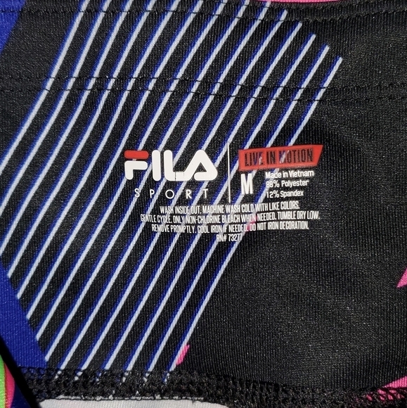 FILA Sport Retro Geometric Leggings Size Medium - Picture 4 of 6